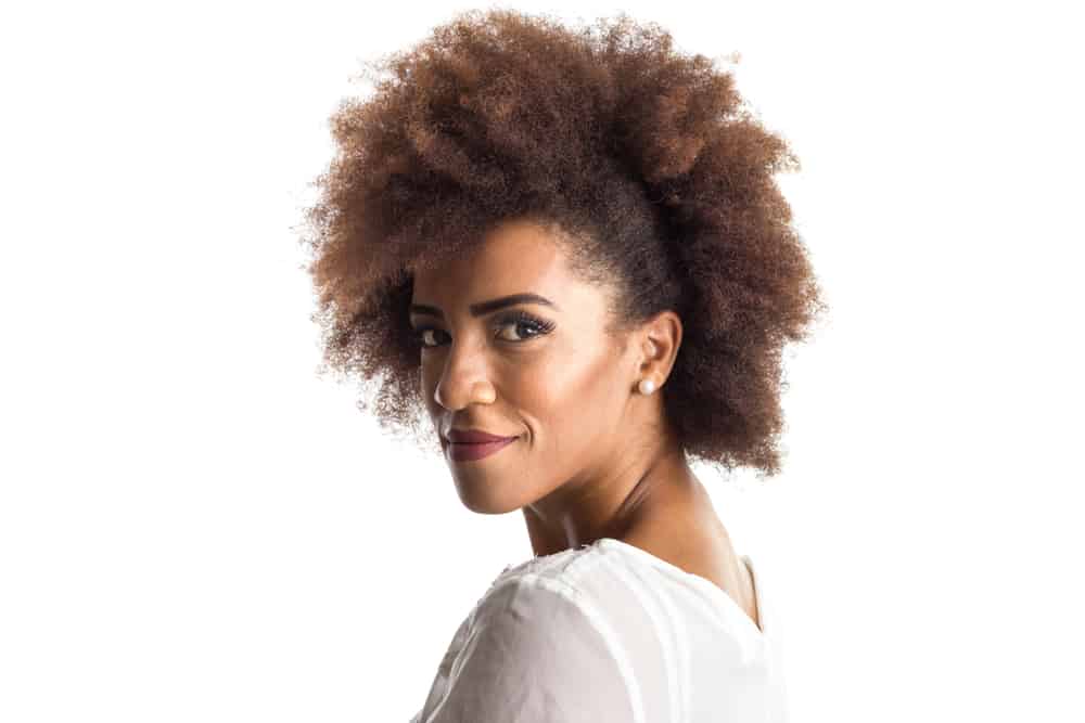 afro hair black brazilian girl sideways