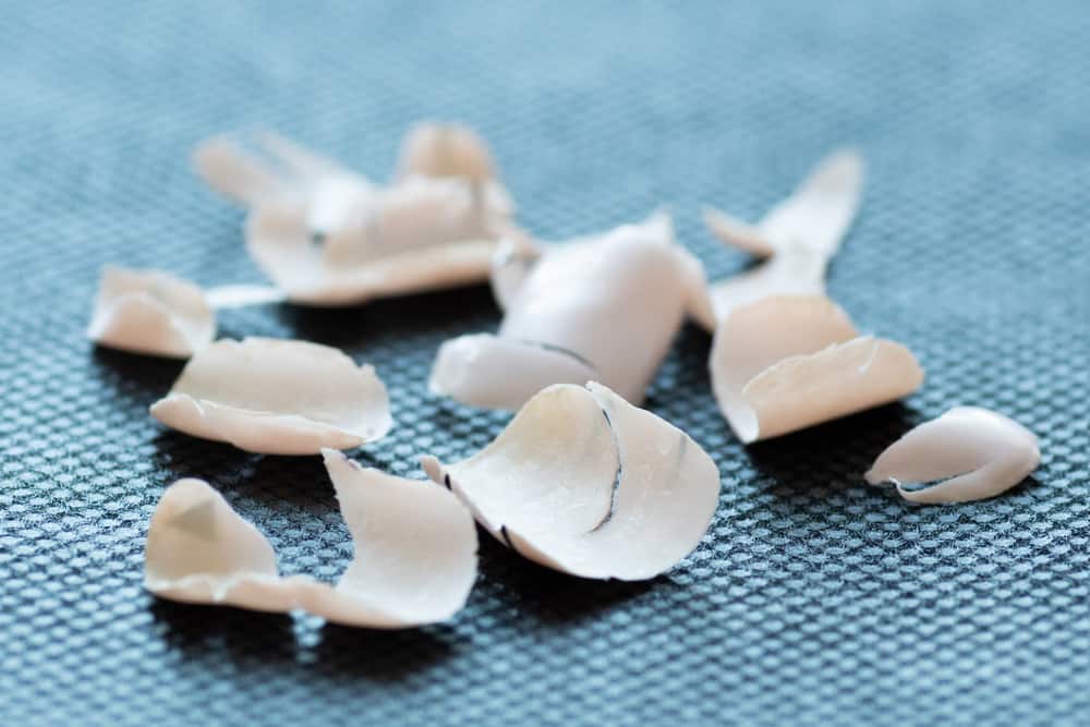 broken pieces of fake Acrylic nails