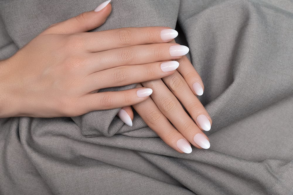 white gel nails