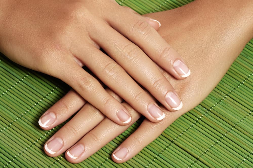 Close-up of woman hands with manicure