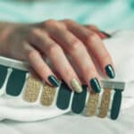 Nail wraps, colourful nails, woman's hands and nails